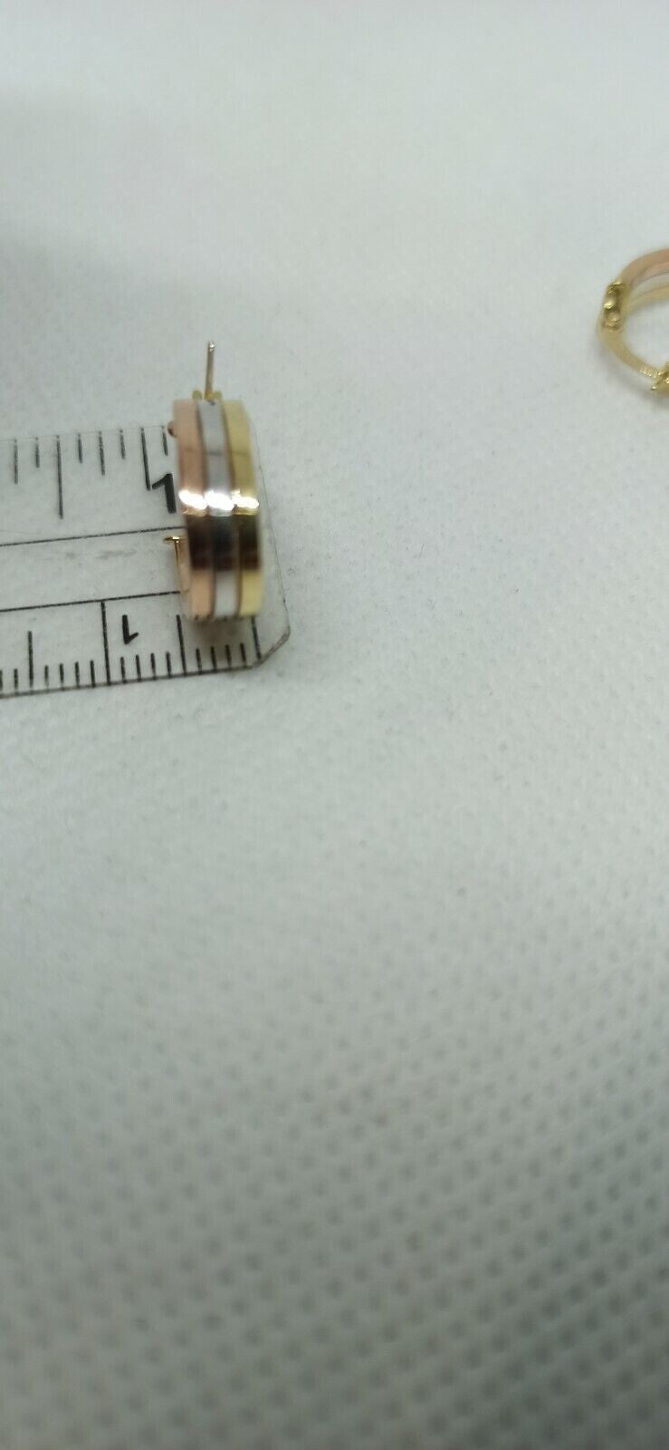 Orecchini multitonnali  “cerchi ovali in oro giallo , bianco e rosa 18 kt 