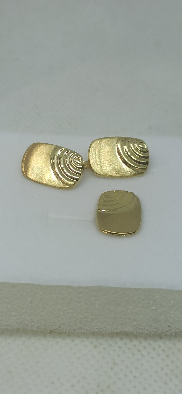 Gemelli da Polso In Oro Giallo 18 Kt Lucido E Satinato.