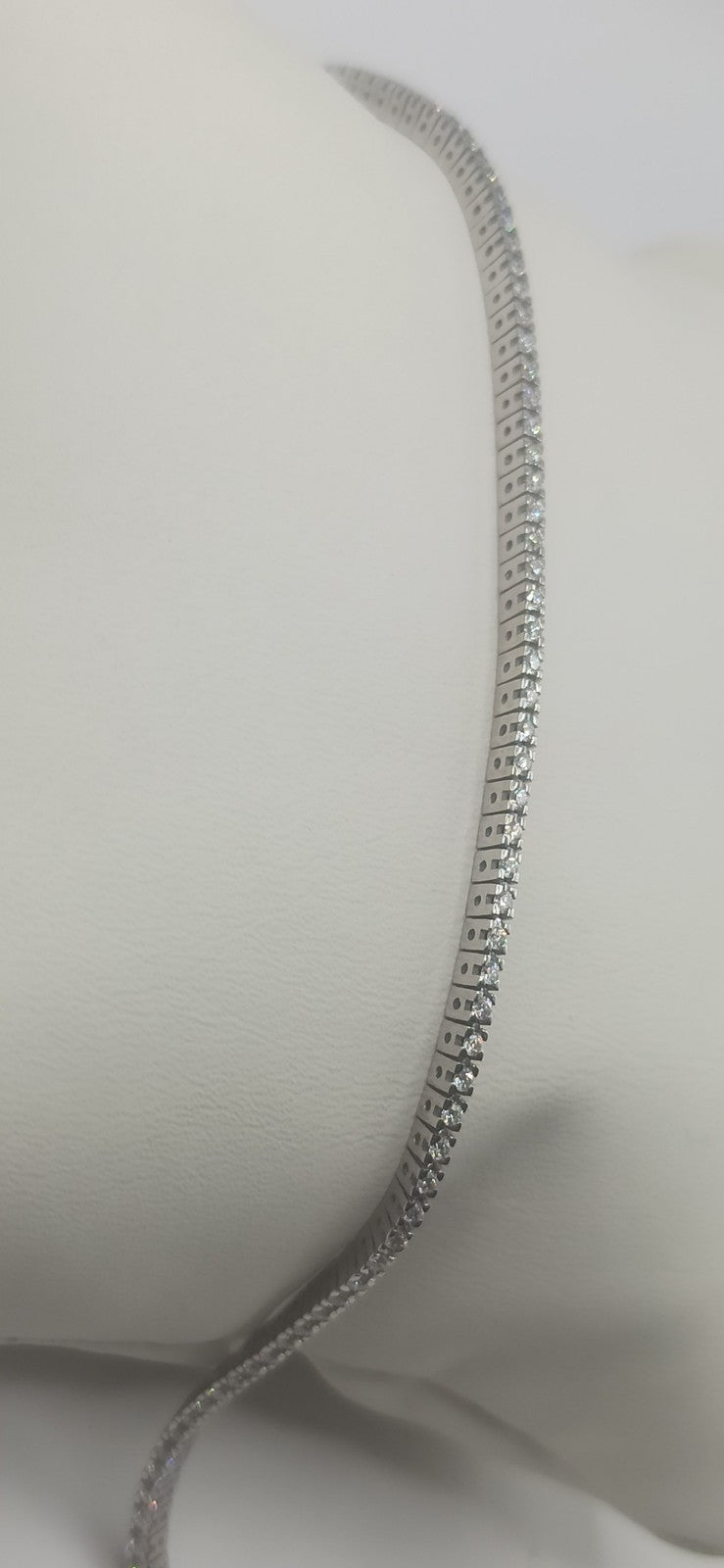 Bracciale unisex uomo donna tennis  oro  bianco 18 kt e diamanti ct 0,86