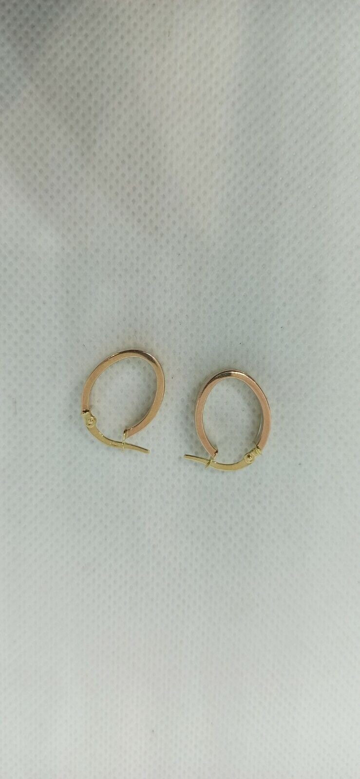 Orecchini multitonnali  “cerchi ovali in oro giallo , bianco e rosa 18 kt 