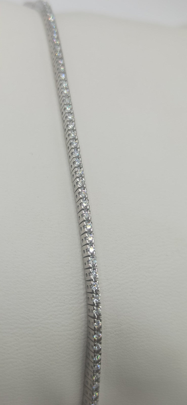 Bracciale unisex uomo donna tennis  oro  bianco 18 kt e diamanti ct 0,86