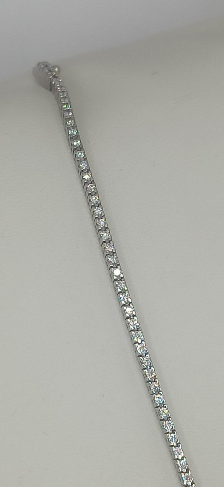 Bracciale unisex uomo donna tennis  oro  bianco 18 kt e diamanti ct 0,86