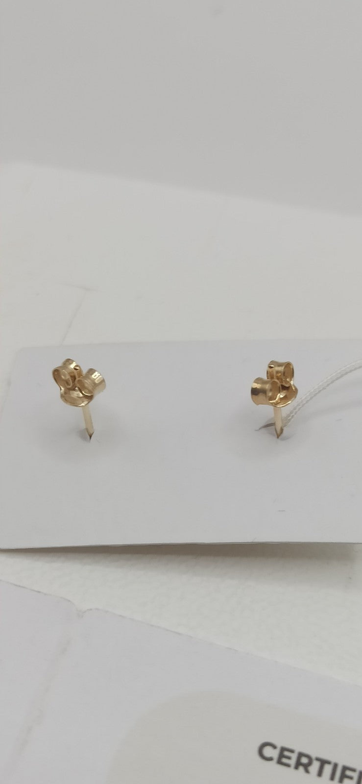 Orecchini in oro giallo 9 kt lucido ed inciso modello farfalla 