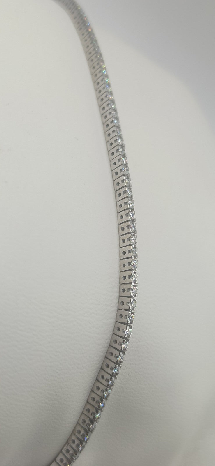 Bracciale unisex uomo donna tennis  oro  bianco 18 kt e diamanti ct 0,86