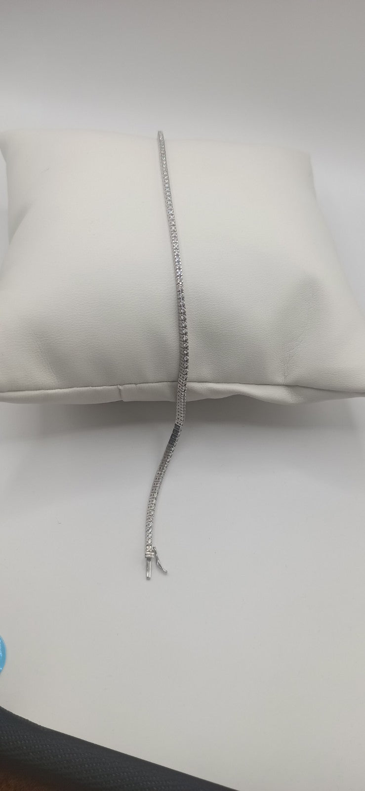 Bracciale unisex uomo donna tennis  oro  bianco 18 kt e diamanti ct 0,86