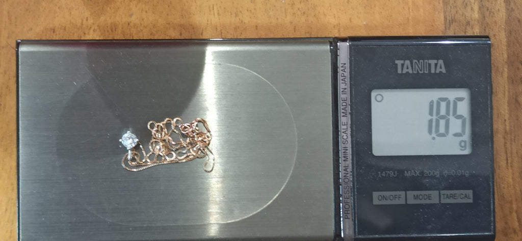 Collana Punto Luce Oro Rosa E Oro Bianco 18 Kt