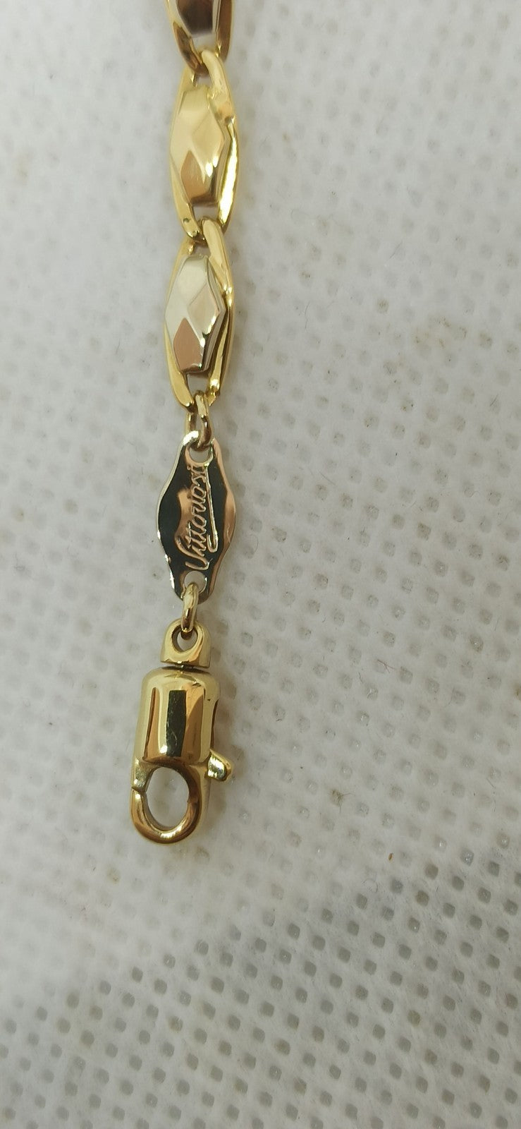 Bracciale uomo   maglie in oro giallo , bianco 18 kt (750)