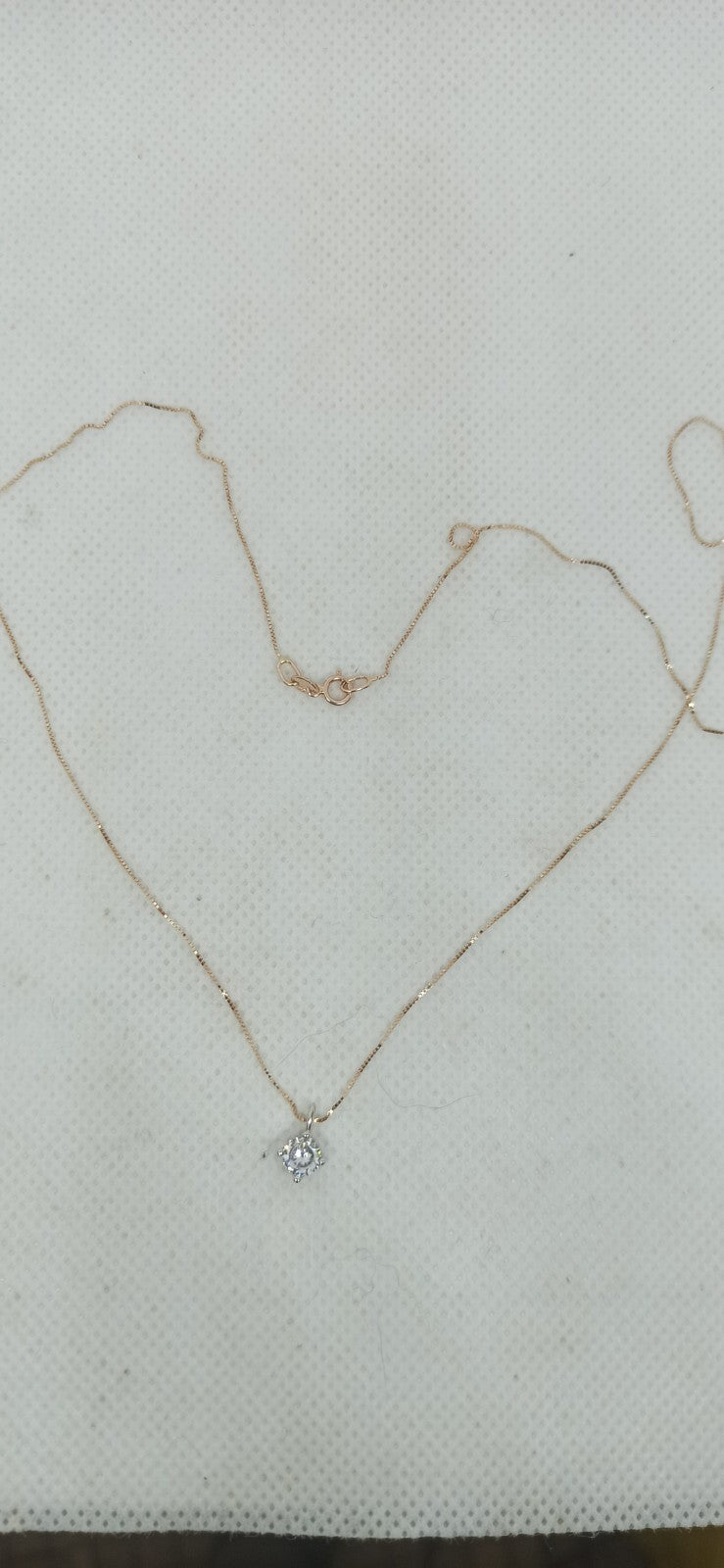 Collana Punto Luce Oro Rosa E Oro Bianco 18 Kt