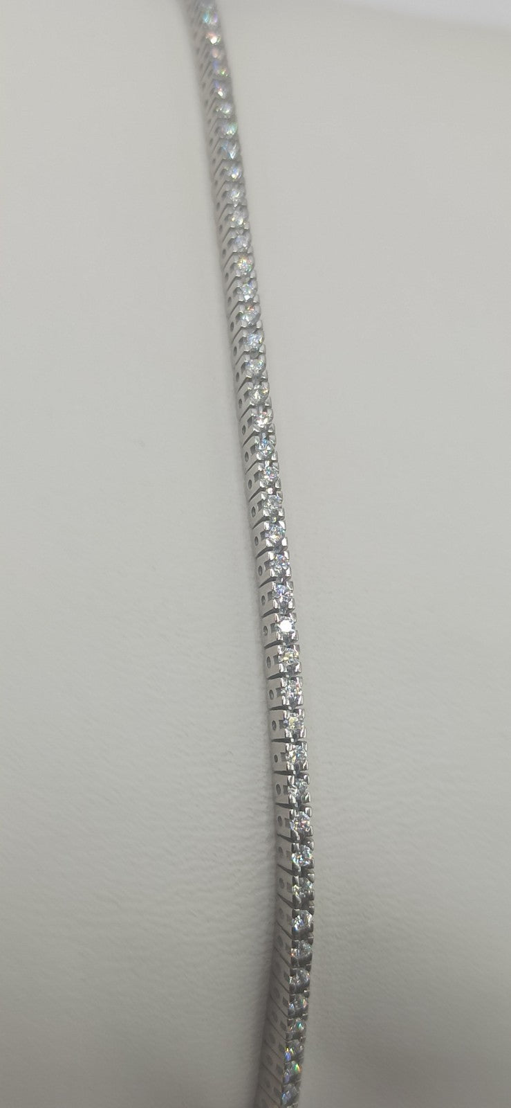 Bracciale unisex uomo donna tennis  oro  bianco 18 kt e diamanti ct 0,86