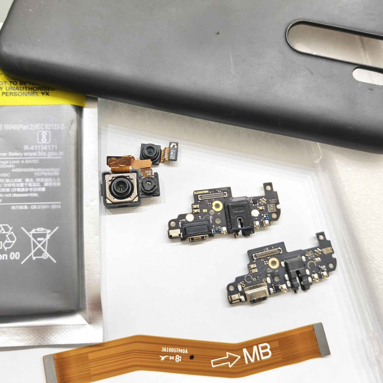 Ricambi Xiaomi Note 8 Pro fotocamere Batteria cavo Wifi Conver Verde Connettore