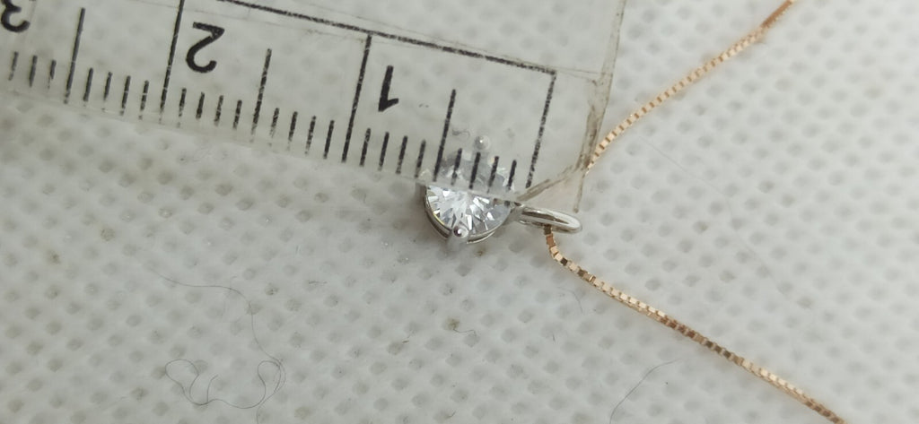 Collana Punto Luce Oro Rosa E Oro Bianco 18 Kt