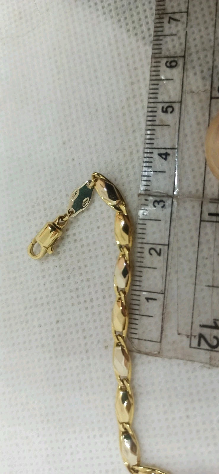 Bracciale uomo   maglie in oro giallo , bianco 18 kt (750)