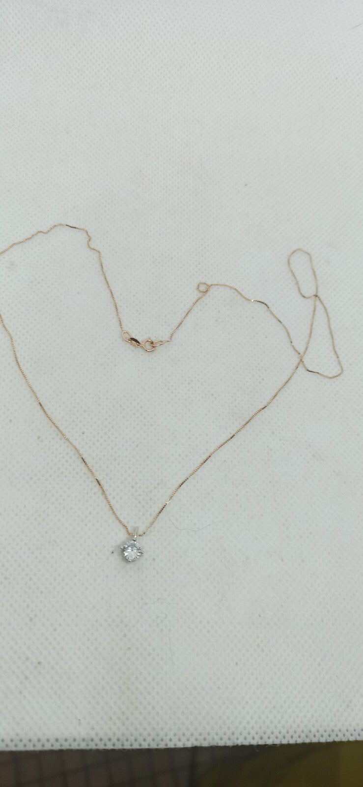 Collana Punto Luce Oro Rosa E Oro Bianco 18 Kt