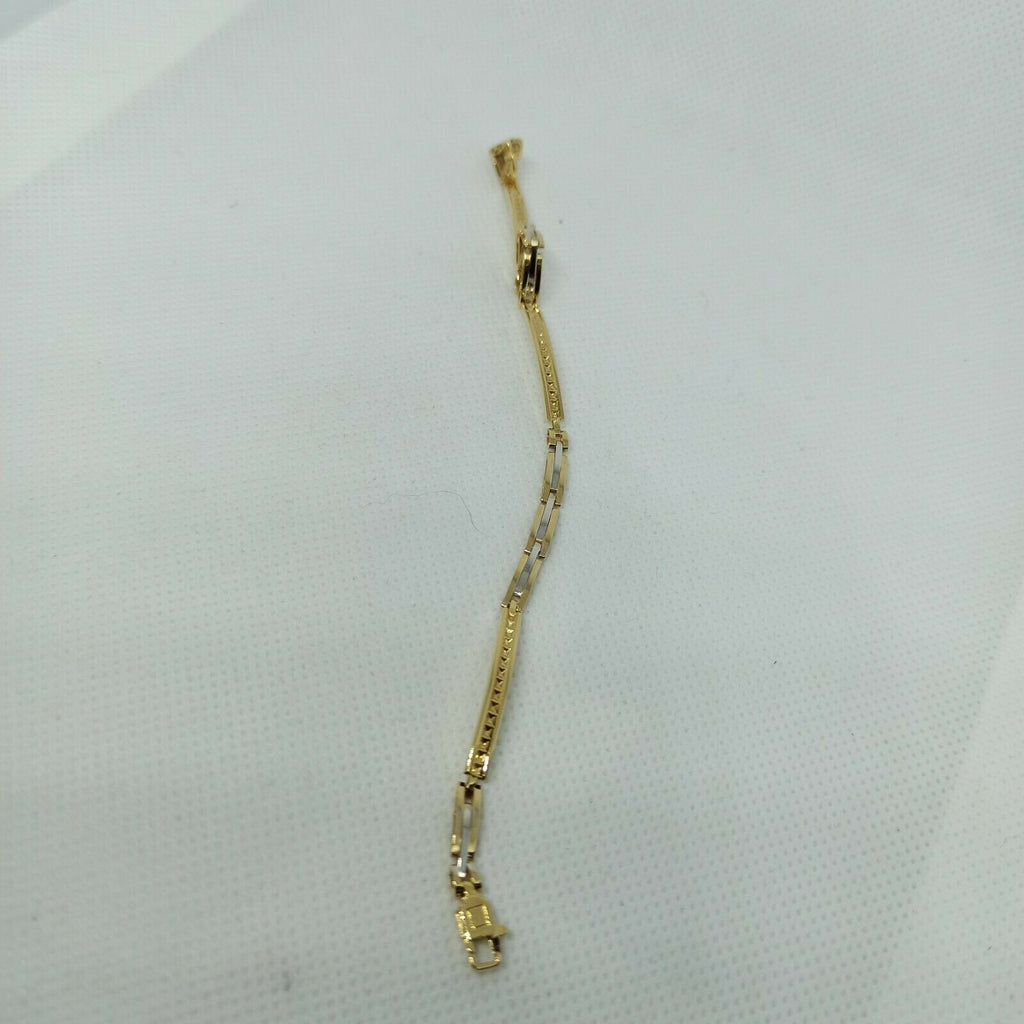 Bracciale a maglie da uomo in oro giallo e bianco 18 kt ( 750)  grammi 5,4. 