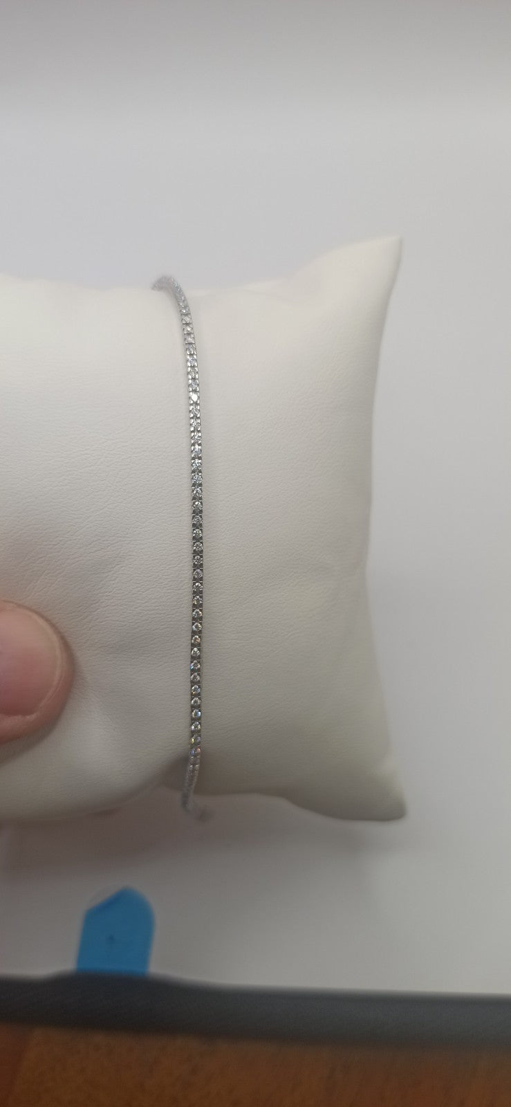 Bracciale unisex uomo donna tennis  oro  bianco 18 kt e diamanti ct 0,86