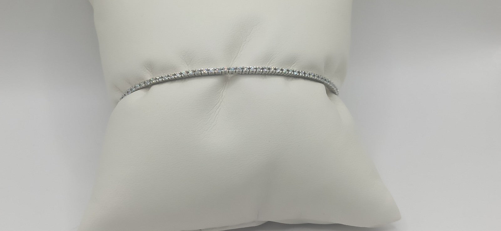 Bracciale unisex uomo donna tennis  oro  bianco 18 kt e diamanti ct 0,86