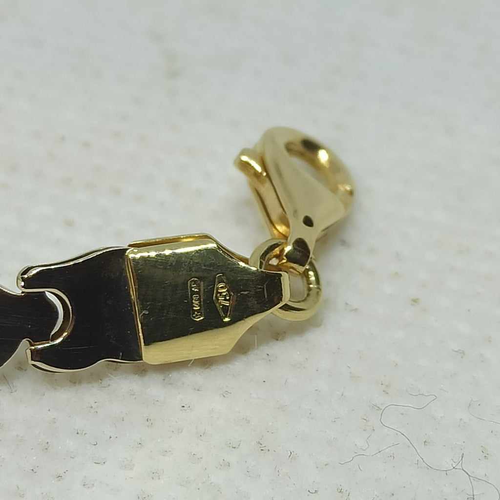 Bracciale uomo Donna Unisex maglie  oro giallo e bianco lucide 18 kt (750)