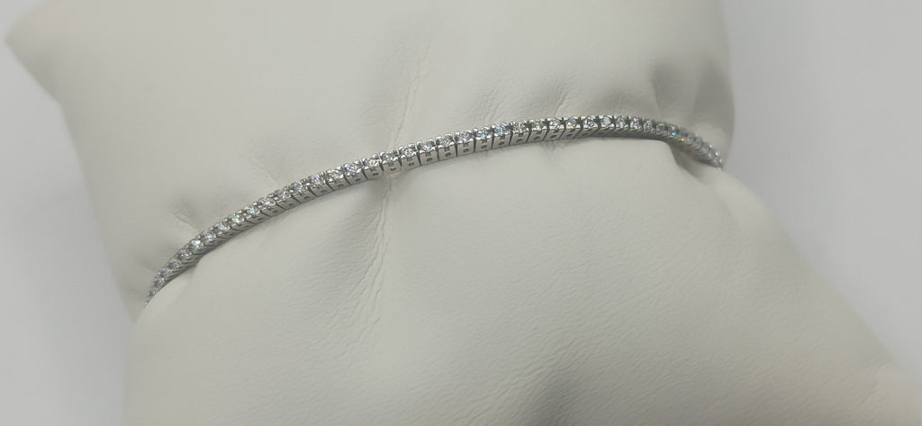 Bracciale unisex uomo donna tennis  oro  bianco 18 kt e diamanti ct 0,86