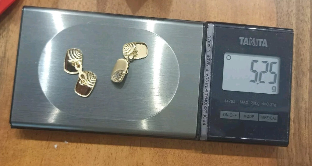 Gemelli da Polso In Oro Giallo 18 Kt Lucido E Satinato.