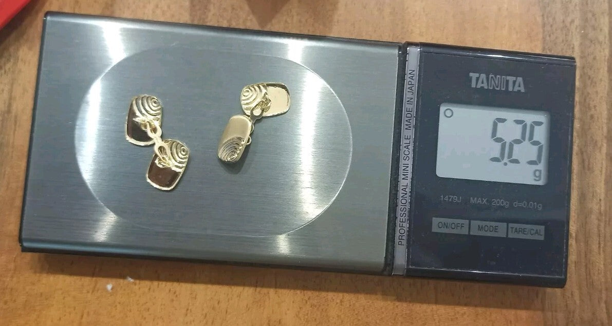 Gemelli da Polso In Oro Giallo 18 Kt Lucido E Satinato.