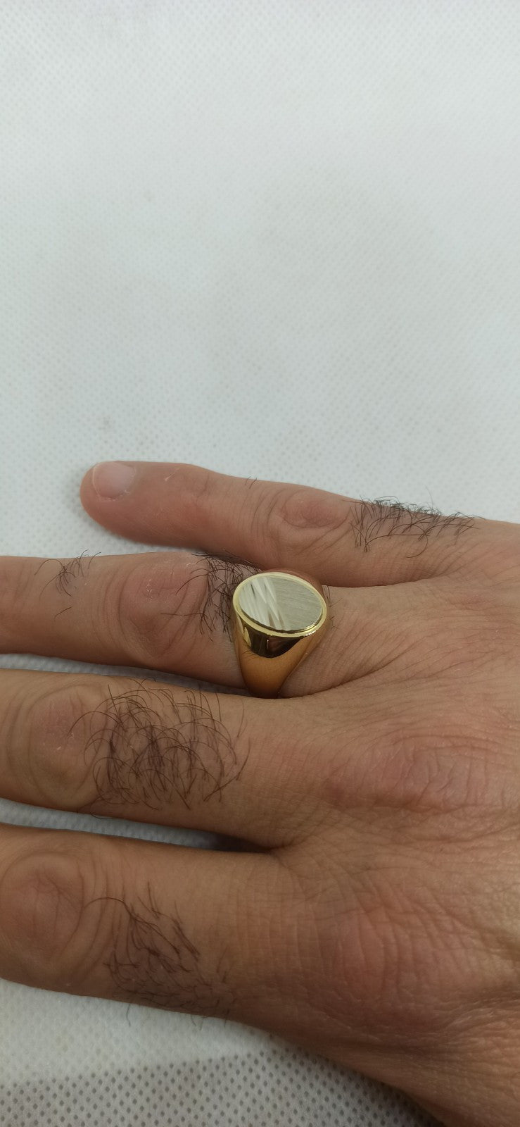 Anello Uomo  in Oro Giallo E Bianco 18 Kt 750/000