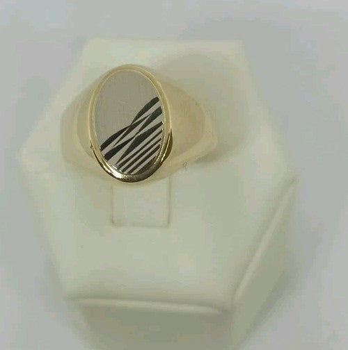 Anello Uomo  in Oro Giallo E Bianco 18 Kt 750/000