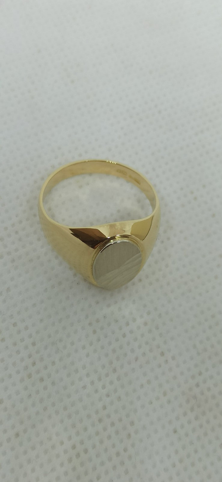 Anello Uomo  in Oro Giallo E Bianco 18 Kt 750/000