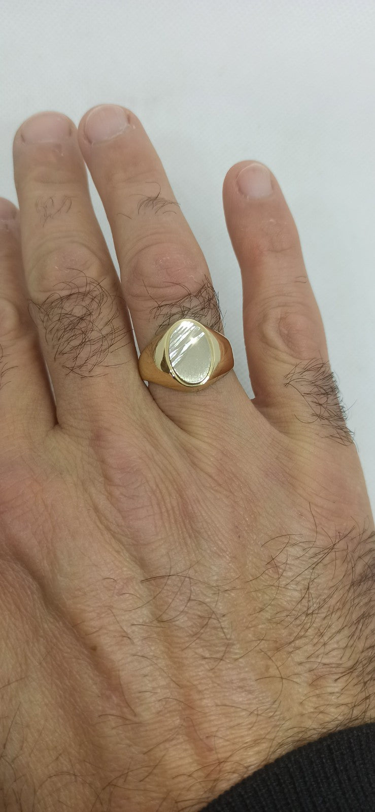 Anello Uomo  in Oro Giallo E Bianco 18 Kt 750/000