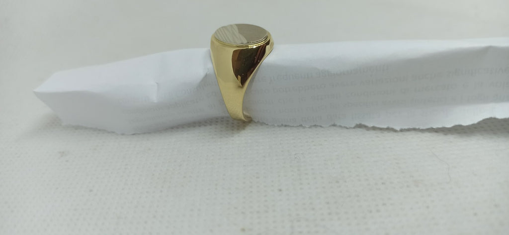 Anello Uomo  in Oro Giallo E Bianco 18 Kt 750/000